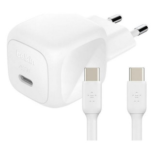 Сетевое зарядное устройство Belkin BoostCharge Compact USB-C Wall Charger 45 Вт с кабелем (WCA013kq1MWH-B6) White