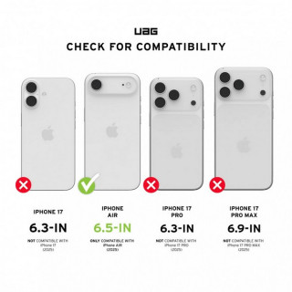 Чехол UAG Plasma XTE Magfit для iPhone Air 6.5" (114525113136) Ash/Titanium