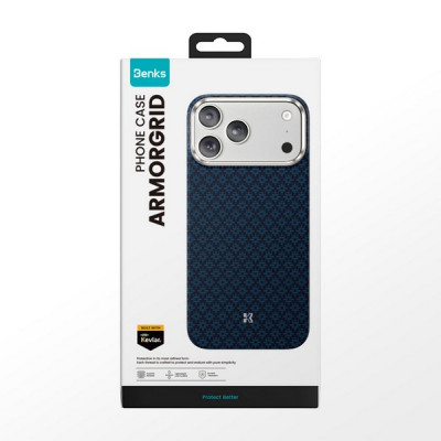 Чехол Benks ArmorGrid ArmorAir Case built with Kevlar для iPhone 17 Pro Max 6.9" (C.K.FL.AP.BE.0070) Blue