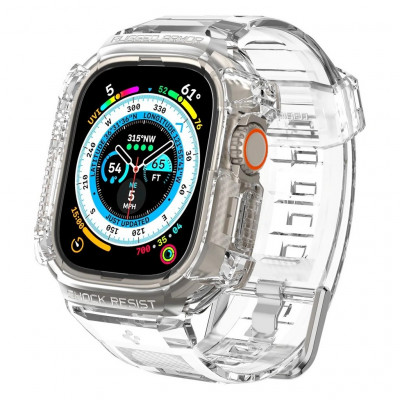 Чехол с ремешком Spigen Rugged Armor Pro для Apple Watch Ultra 49 мм (ACS05461) прозрачный