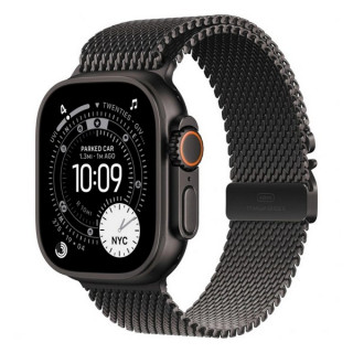 Apple Watch Ultra 3, 49mm, черный титан, миланский сетчатый браслет (2025)