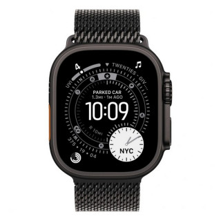 Apple Watch Ultra 3, 49mm, черный титан, миланский сетчатый браслет (2025)