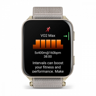 Garmin Venu X1 золотистые с титановой крышкой, серым нейлоновым ремешком (010-02980-09)