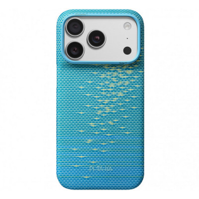 Чехол Pitaka Edge Case для iPhone 18 Pro / 17 Pro (KI1812P) Lucid Blue (Glints of Gold)