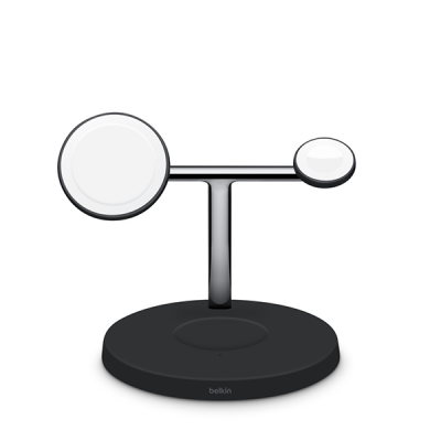 Беспроводное зарядное устройство Belkin BOOST Charge 3-в-1 Charging Stand 15 Вт (WIZ017vfBK, WIZ009myBK)