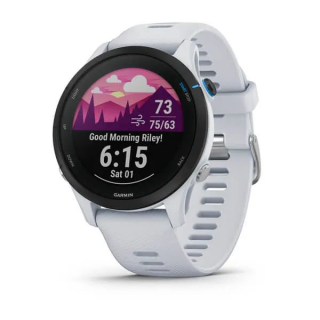 Умные часы Garmin Forerunner 255 Music Whitestone 010-02641-31 с белым ремешком