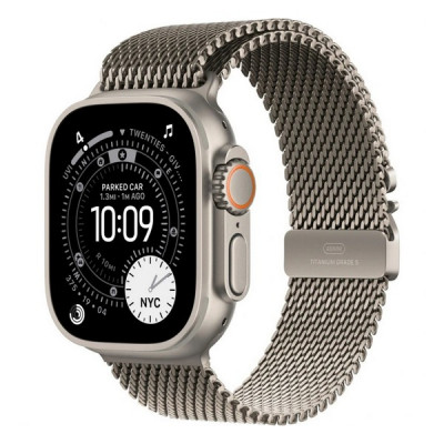 Apple Watch Ultra 3 49 мм — Natural Titanium, браслет Milanese (2025)