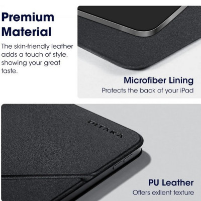 Чехол Pitaka MagEZ Folio 2 для iPad 11 (2025) / 10.9 (2022) черный (Black) FOL2501