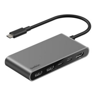 Хаб Belkin Connect USB-C Hub 5-in-1 4K@60Hz 100W (AVC022hqSGY) Space Gray