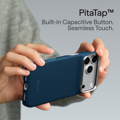 Чехол Pitaka Argyle Edge Case для iPhone 18 Pro Max / 17 Pro Max (KI1816PM) Abyss Blue