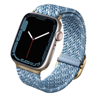 Ремешок Uniq Aspen DE strap для Apple Watch 41/40/38 мм (41MM-ASPDECBLU), лазурно-голубой