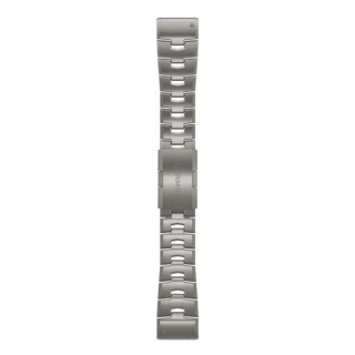 Ремешок сменный Garmin QuickFit 26 Vented Titanium Bracelet для Fenix 8 (010-12864-08) серебристый