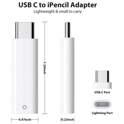 Адаптер-переходник Apple USB-C для Apple Pencil (MQLU3) White