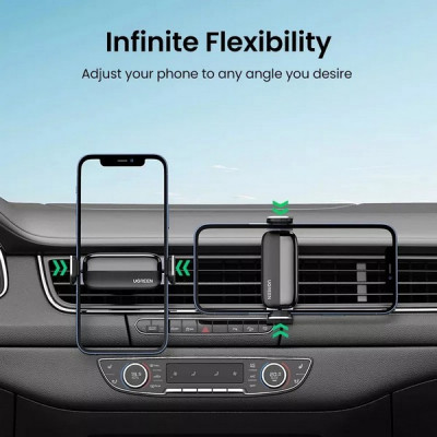Автомобильный держатель Ugreen LP120 Air Vent Phone Holder (10422) серый космос