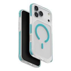 Чехол Uniq Combat Active MagSafe для iPhone 17 Pro Max Frost Clear/Turquoise (IP6.9P(2025)-COMAMFCLRTQ)
