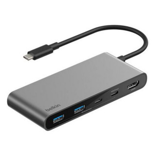 Хаб Belkin Connect USB-C Hub 7-in-1 4K@60Hz 100W (AVC023hqSGY) Space Gray