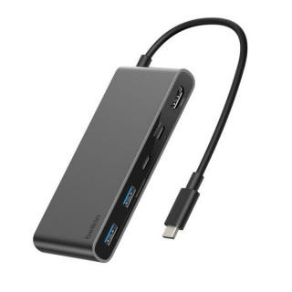 Хаб Belkin Connect USB-C Hub 7-in-1 4K@60Hz 100W (AVC023hqSGY) Space Gray