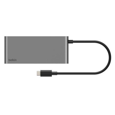 Хаб Belkin Connect USB-C Hub 7-in-1 4K@60Hz 100W (AVC023hqSGY) Space Gray