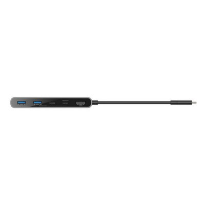 Хаб Belkin Connect USB-C Hub 7-in-1 4K@60Hz 100W (AVC023hqSGY) Space Gray