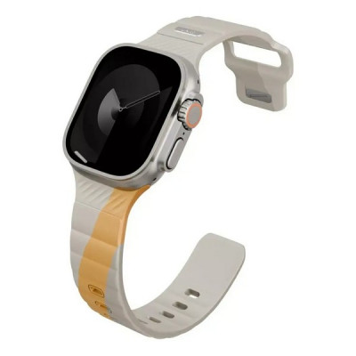 Ремешок Uniq STRIDE DE FKM Rubber для Apple Watch 49/46/45/44 мм (49MM-STRDEBEGCYEL) Beige/Yellow