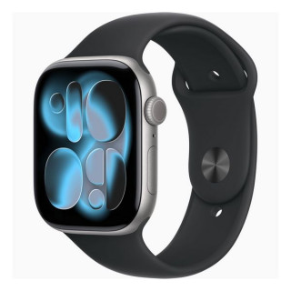 Apple Watch Series 11, 46mm, алюминий цвета «серый космос», спортивный ремешок