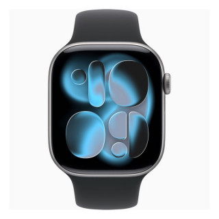 Apple Watch Series 11, 46mm, алюминий цвета «серый космос», спортивный ремешок