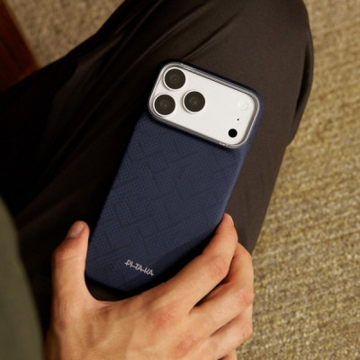 Чехол Pitaka Weaving Edge Case для iPhone 18 Pro Max / 17 Pro Max (KI1821PM) Sapphire Blue