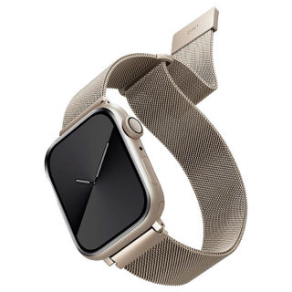 Ремешок Uniq Dante Strap Mesh Steel для Apple Watch 41/40/38 мм, цвет "Звездный свет" (41MM-DANSLGT)