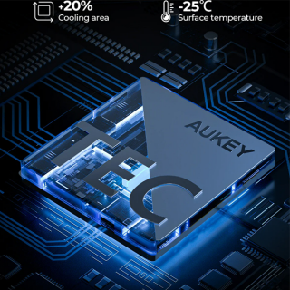Автомобильный магнитный держатель Aukey c кулером (HD-M12) черный