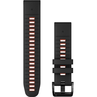 Ремешок силиконовый Garmin QuickFit 22 мм (010-13280-06) черный/красный