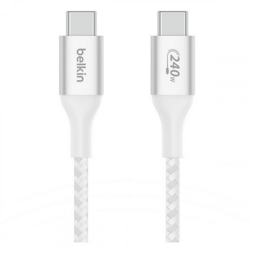 Кабель Belkin Boost Charge Braided USB-C - USB-C 1 м 240W (CAB015BT1MWH) белый