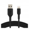 Кабель Belkin BoostCharge Braided Lightning - USB-A 1 м (CAA002BT1MBK) черный