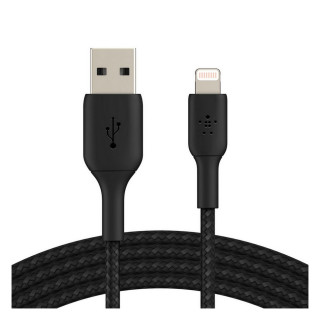 Кабель Belkin BoostCharge Braided Lightning - USB-A 1 м (CAA002BT1MBK) черный