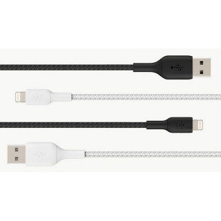Кабель Belkin BoostCharge Braided Lightning - USB-A 1 м (CAA002BT1MBK) черный