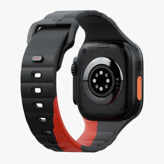 Ремешок Uniq STRIDE DE FKM Rubber для Apple Watch 49/46/45/44 мм (49MM-STRDECHRRD) Charcoal/Red