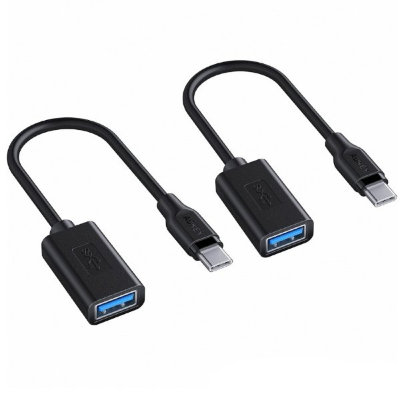 Комплект адаптеров Aukey USB-C to USB 3.0 (2 шт) чёрные (CB-A26)
