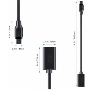 Комплект адаптеров Aukey USB-C to USB 3.0 (2 шт) чёрные (CB-A26)