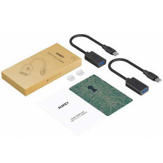 Комплект адаптеров Aukey USB-C to USB 3.0 (2 шт) чёрные (CB-A26)