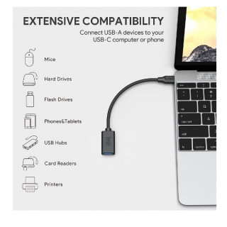 Комплект адаптеров Aukey USB-C to USB 3.0 (2 шт) чёрные (CB-A26)