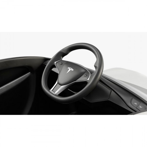 Детский электромобиль TESLA MODEL S (White / Black Rims) 1465593-00-A