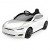 Детский электромобиль TESLA MODEL S (White / Black Rims) 1465593-00-A