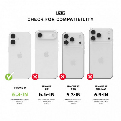Чехол UAG Plyo Magfit для iPhone 17 6.3" (114531114341) Ice/White