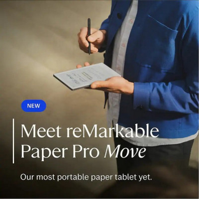 Комплект: графический планшет reMarkable Paper Pro Move + Marker Plus + Mosaic Weave Book Folio (Basalt)