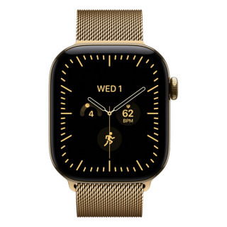 Apple Watch Series 12, 46 mm, Radiant Gold Titanium, Radiant Gold Milanese Loop