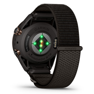 Умные часы Garmin Approach S72 43 мм Carbon Gray/Heritage Bronze DLC Titanium Bezel with Pebble Gray ComfortFit Fabric Band (010-04147-00)