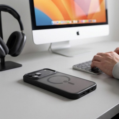 Чехол Tech-Protect Magstand CC MagFit для iPhone 18 Pro / 17 Pro (Matte Black)