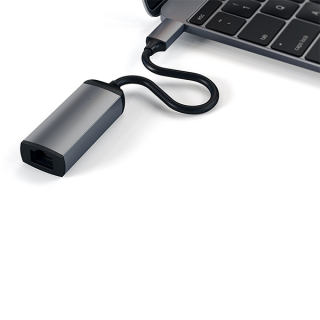 Адаптер Satechi Aluminium USB-C to Ethernet (ST-TCENM) серый