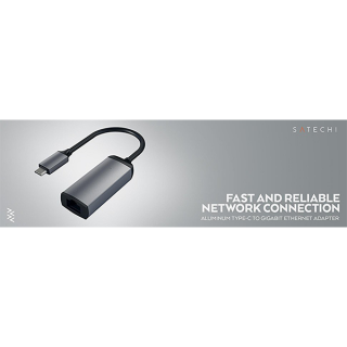 Адаптер Satechi Aluminium USB-C to Ethernet (ST-TCENM) серый