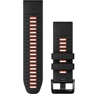 Ремешок силиконовый Garmin QuickFit 26 мм (010-13281-06) черный/красный