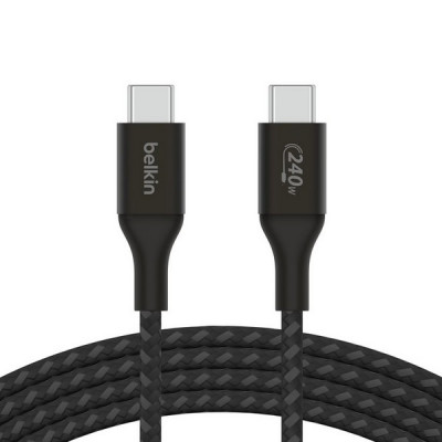 Кабель Belkin Boost Charge Braided USB-C - USB-C 1 м 240W (CAB015BT1MBK) черный